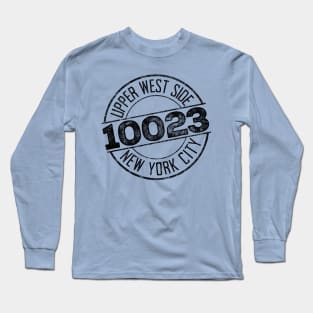 Upper West Side 10023 (Black print) Long Sleeve T-Shirt